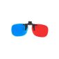 niceeshop (TM) Professional 3D Glasses clip - attachment For eyeglass wearers, red and cyan (Electronics)