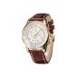 KS - KS161 - Luxury Watch Men - Day / Date / 24h - Automatic Mechanical Watch - Brown Leather Strap (Watch)