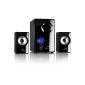 Speedlink Vivo Active 2.1 speaker system (20 watts RMS output power, bass reflex subwoofer, volume and bass control) black (accessories)