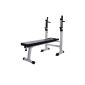 Bench foldable weight white steel - with door-dumbbell - adjustable strap (Sport)