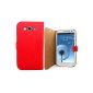Accessory Master Book Style Leather Case Shell for Samsung Galaxy S3 i9300 red (Accessories)