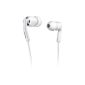 Philips SHE9701 In-ear headphones with excellent sound reproduction, Split cable and carrying case, white (Electronics)