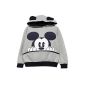 Queen to mode- Fashion Hoodies Woman Casual Mickey Mouse (XL, Grey) (Clothing)