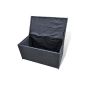 Storage chest in black wicker 116 x 60 x 60 cm (Kitchen)