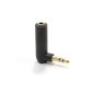 3.5mm stereo jack socket to Male Right Angled Adapter Plug Gilded (Electronics)