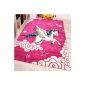 Children's Room Carpet For Kids Little Unicorn In Rose Cream Turquoise, Size: 160x230 cm