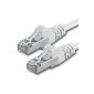 1aTTack CAT5e 2x RJ45 films and geflechtgeschirmt SFTP network patch cable 50m white (accessory)