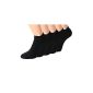 Men Sneaker Socks Black 80% Cotton Gr.  47-50 43-46 39-42, 10 pairs or 5 pair (Textiles)