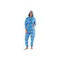 Ladies fun sheep animal zippered hooded blue and coral hot Onesies (Textiles)