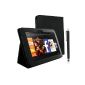 NEW!  KOLAY® Kindle Fire HD Leather Case Protective Case Cover in black with Stand Function + Stylus (stylus) & screen protector with manual (Only for Kindle Fire HD)
