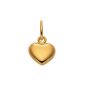 Gold pendant heart out 585 yellow gold (7.2 x 5.6 mm) (Jewelry)