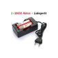 L'Arc-en-Ciel Charger for 18650 Batteries + 2 pcs Ultrafire 18650 3.7V 3000mAh Rechargeable Li-ion rechargeable battery protected (electronic)