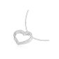 Vinani Ladies Diamond Heart Pendant Heart zirconia white snake chain 45 cm 925 sterling silver chain ADH45 (jewelry)