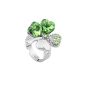The Premium® Clover Necklace peridot ring CRYSTALLIZED ™ Swarovski Elements crystal (Jewelry)