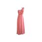 Fashion Plaza with an elegant flower shape shoulder straps festive evening dress prom dresses D002 module (Textiles)