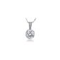 Crystal pendant necklace round Austria included with 45cm clear chain jewelry (Jewelry)