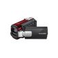 Samsung SMX-F40 camcorder (SD / SDHC / MMC card slot, 52x optical zoom, 6.9 cm (2.7 inch) display) Red (Electronics)