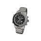 INFANTRY wristwatch chronograph sport watch Men's Clock Digital & Analog Mens Stainless Steel Black Stopwatch Dual Movement (clock)