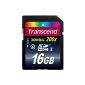 Transcend Extreme Speed ​​SDHC 16GB Class 10 memory card (up to 20MB / s Read) (Personal Computers)
