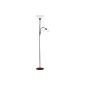 408210224 Trio Leuchten LED floor lamp for 1 bulb E27 max.  60 W not included and provided with a reading light bulb 28 W G9 Rust / white / transparent (Kitchen)