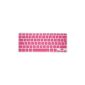 MiNGFi German keyboard silicone protective cover QWERTY for MacBook Pro 13, 15, 17 Air 13 inch EU KeyboardLayout Silicone Cover - Pink (Electronics)