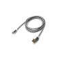 Lightning to USB Cable OMMI®, unbreakable braided cable, sync and charging for iPad iPhone, 1.2m, Grey (Electronics)