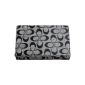 Wallet retro look black and silver patterns, 15x10x4cm (W x H x D)