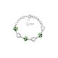 The Premium ® Crystal Charm Bracelets Clover TAKEN WITH SWAROVSKI ELEMENTS Peridot (Jewelry)