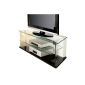 VCM Cadiz TV cabinet Black lacquer / glass (household goods)