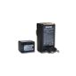 LI-ION 2400mAh battery & charger replaces CANON BP727, BP-727 for Legria HF M52, HF M56, HF M506 etc.  (Electronic devices)