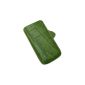 Original Suncase genuine leather bag (flap with retreat function) for iPhone 4 / iPhone 4S in croco-green (accessory)