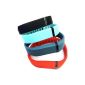 The Grand AFUNTA Set black 1pc 1pc 1pc Red Slate (Tangerine) 1pc Teal (Blue / Green) Replacement Strips with staples for Fitbit FLEX Only / No tracker / Wireless activity Bracelet Sports Bracelet Bit Flex Fit Sport Armband Arm Band Bracelet