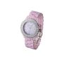 Yves Camani Ladies Watch quartz ceramic package ceramic bracelet sapphire glass NANCY pink / pink YC1011-A (clock)