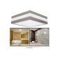 Wall lamp Ceiling lamp SAVONA square / square IP44 LED E27 for up to 2x18 watts;  for living room, bathroom, hallway, wall, ceiling;  without bulbs