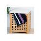 Kesper Wäschebox with cushions, linen chest, Badtruhe, clothes chest, walnut, oiled Dimensions: 440 x 440 x 500 mm (Housewares)