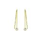 Amor Jewelry - 136020 - Female Ear Earrings - Yellow Gold 8 0.61 Cts 333/1000 Gr - Zirconium Oxide (Jewelry)