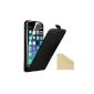 EasyAcc iPhone 6 LEATHER Cover Leather Case Phone Case Flip case for iPhone 6 4.7 inch + protector and cleaning cloth Leather black (Electronics)