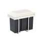 Hailo 3659-101 HVS Multi-Box 3x10 waste separation system S, cream white (household goods)