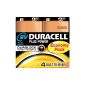Duracell Plus Power 9v MN1604B4 4 Pack (Electronics)