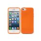 PrimaCase - Opaque TPU Silicone Case for Apple iPhone 5 / 5s - Orange (Electronics)
