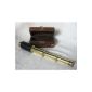 Antique telescope Brass telescope extendable to 25cm with leather in a wooden box 8214