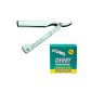DOVO Silver Satin Shavette razor with red holder and 100 single-edged razor professional free DERBY (Personal Care)