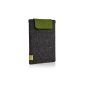 Almwild iPad Air / Air2 envelope in slate gray with lock - flap in almwildem moss - green / Smart Cover -suitable!  Case Bag Protective specifically for Apple iPad Air / Air2