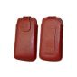 Original Suncase pocket for / Nokia Lumia 800 / Leather Case Mobile Phone Case Leather Case Protective Case Cover * Special made * In full grain Red (Electronics)