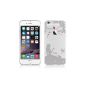 JAMMYLIZARD | Sketch Transparent Silicone Back Cover Case for iPhone 6 4.7 inches, Snow White (Wireless Phone Accessory)