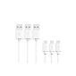 Aukey® Cable USB 2.0 to Micro USB 1.2 meters, Lot 3 Cables Type A Male to Type B Micro White (Electronics)