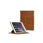 MANNA iPad Air 2 iPad Tablet Case 6 | Cover with auto sleep function | Case, openable with LEICKE Easystand | inside of the cover with micro fleece padded | Brown Case for iPad Air 2 (iPad 6) A1566 A1567