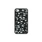 Black Rubberized Case for iPhone 4 / 4S braided wood way (Electronics)
