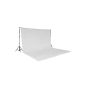 TecTake Canvas studio hardware accessories background fabric Photo Kit photography 6 x 3 m white + adjustable professional background support (Electronics)