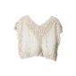 1 xCasual Women Sweet Lace Flower Batwing Tops Blouses holder (Textiles)